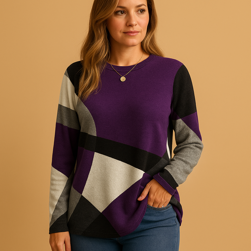 Women’s timeless knit sweater with elegant cut and relaxed fit, breathable fabric, perfect for casual and chic outfits in classic shades.