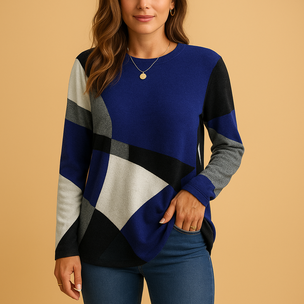 Women’s timeless knit sweater with elegant cut and relaxed fit, breathable fabric, perfect for casual and chic outfits in classic shades.