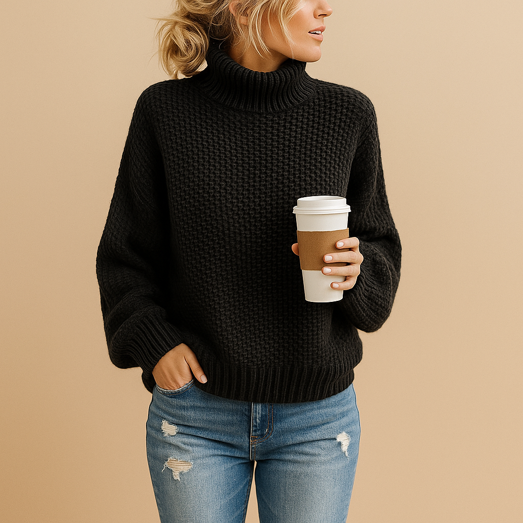 Timeless knit sweater for women with soft durable fabric, cozy fit, and neutral tones. Perfect for year-round comfort and versatile styling.