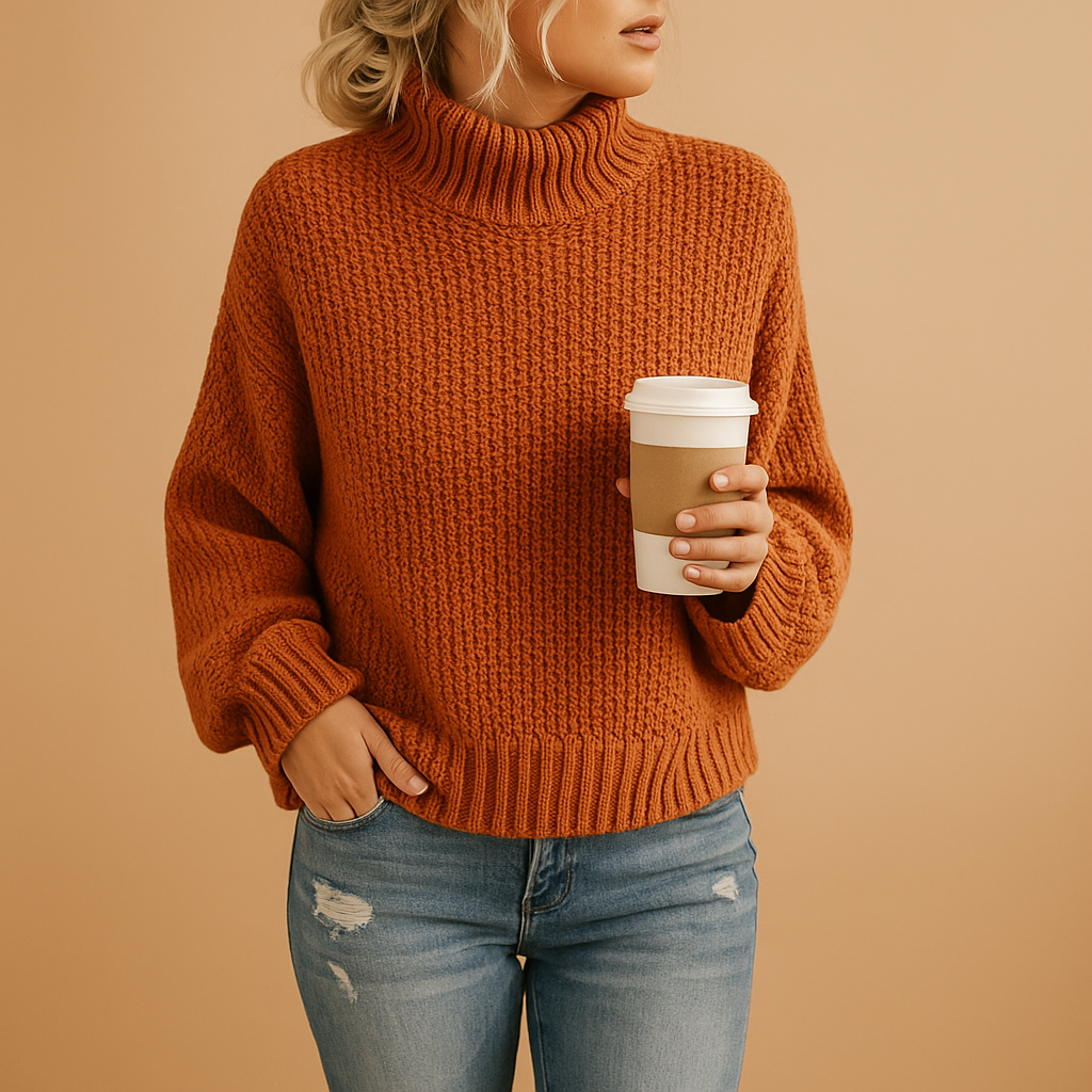 Timeless knit sweater for women with soft durable fabric, cozy fit, and neutral tones. Perfect for year-round comfort and versatile styling.