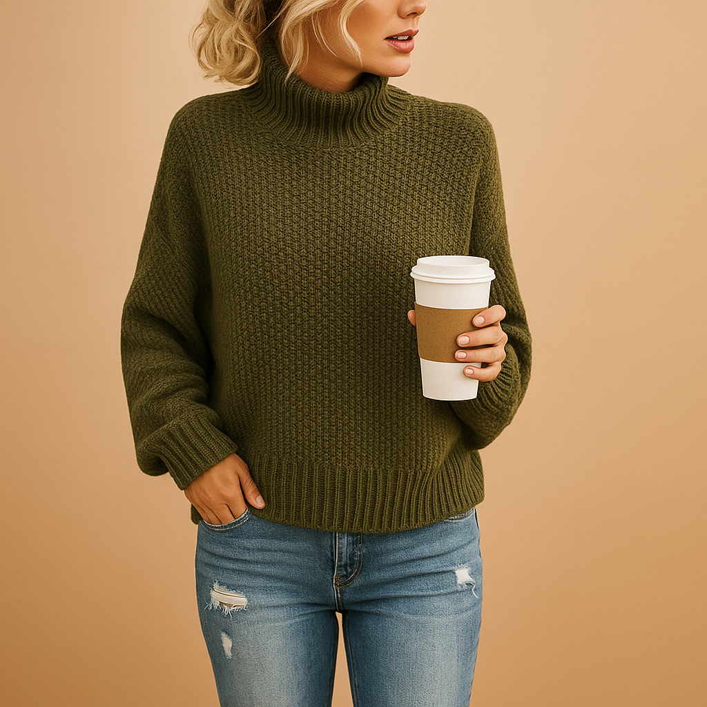 Timeless knit sweater for women with soft durable fabric, cozy fit, and neutral tones. Perfect for year-round comfort and versatile styling.