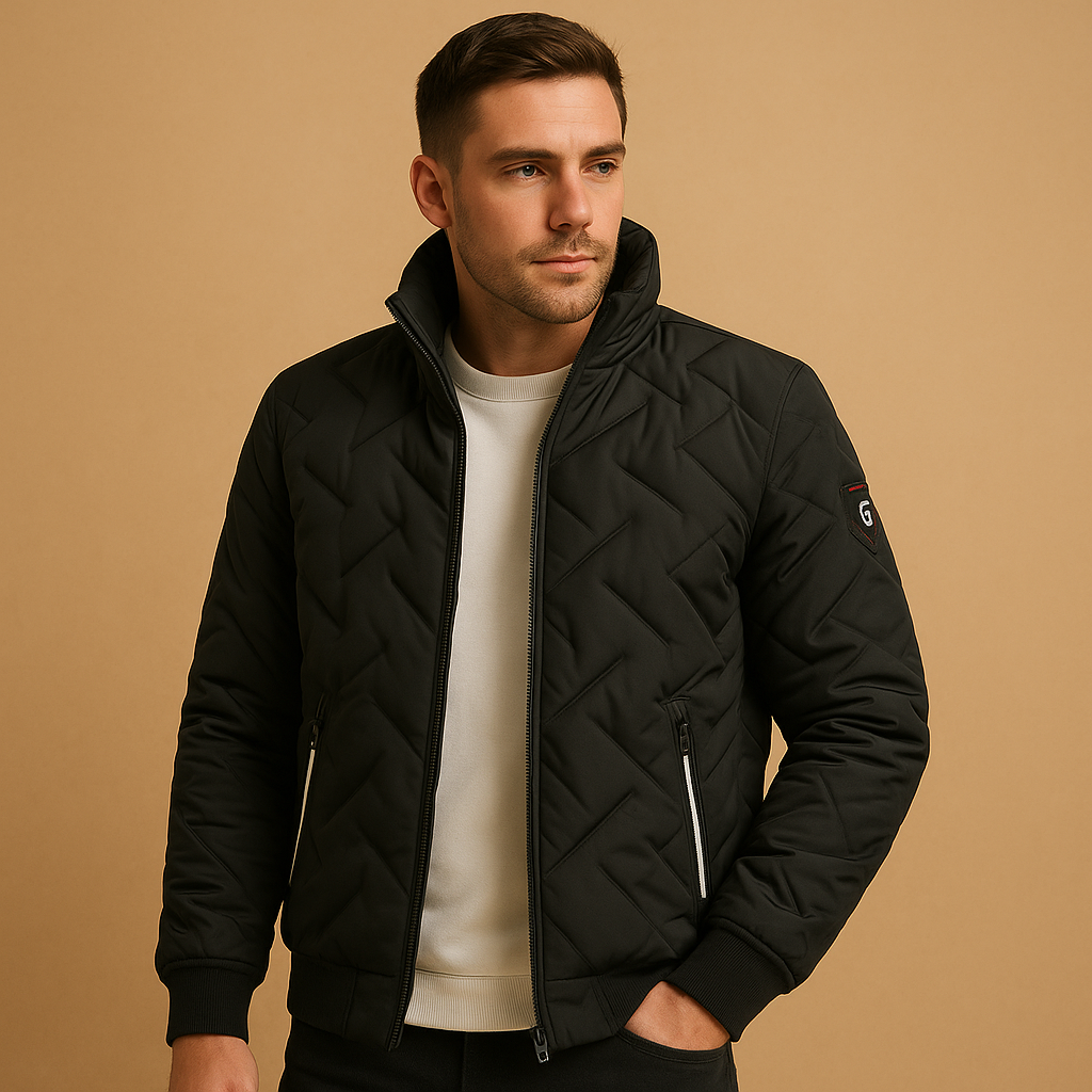 Men’s timeless puffer jacket with quilted design, wind protection, and practical pockets. Ideal for casual wear, sporty activities, and daily commutes.