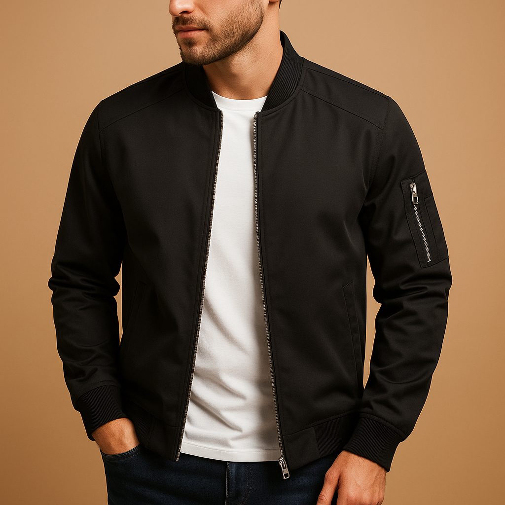 Men’s water-resistant summer jacket with a timeless silhouette, perfect for casual strolls, outdoor activities, and formal occasions.