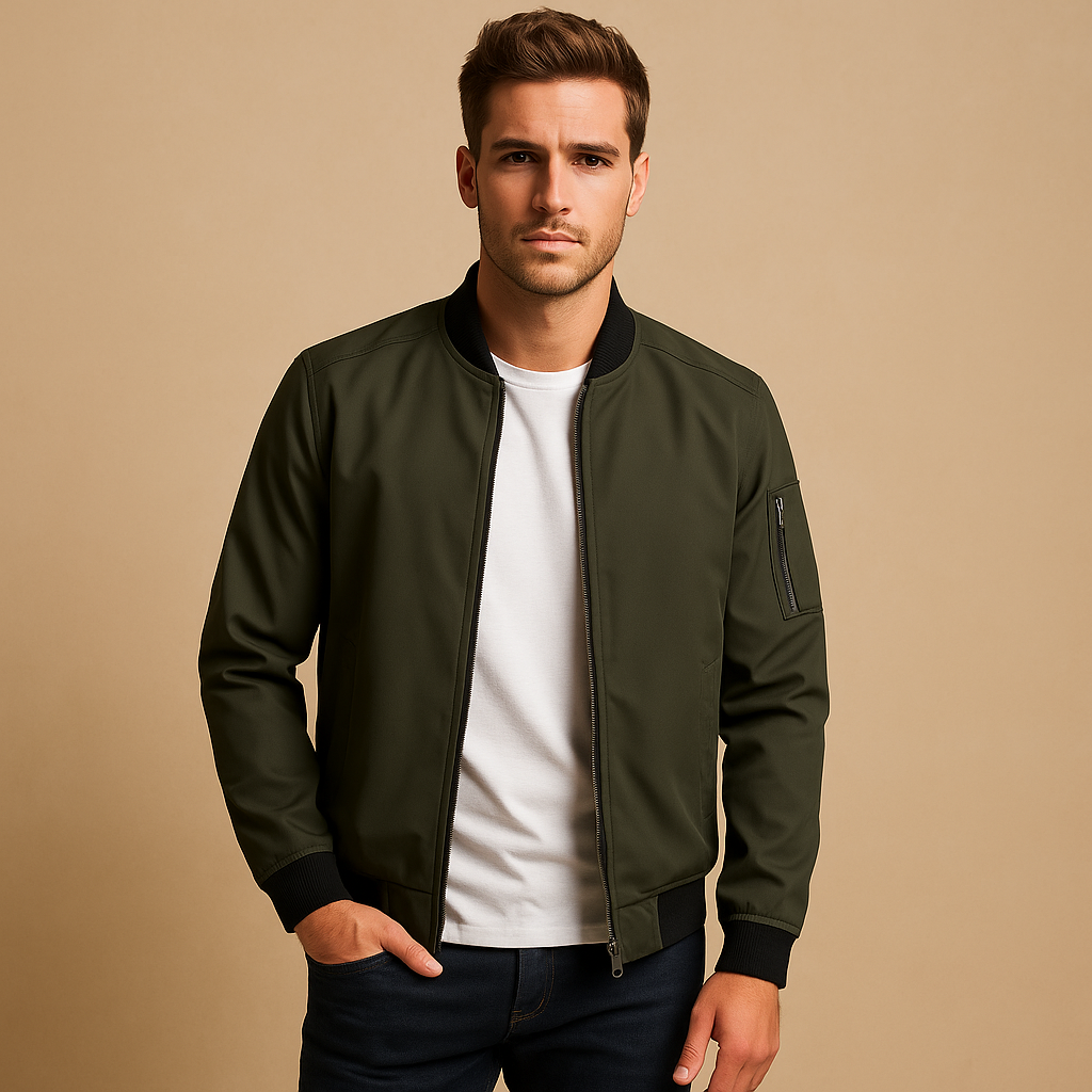 Men’s water-resistant summer jacket with a timeless silhouette, perfect for casual strolls, outdoor activities, and formal occasions.